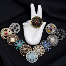 Exquisite retro metal small fragrant button sweater button coat coat coat round hundred button button