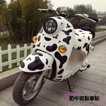 小龟王车贴纸 电动车 摩托车贴花 反光镜贴 可爱贴纸 奶牛斑点贴