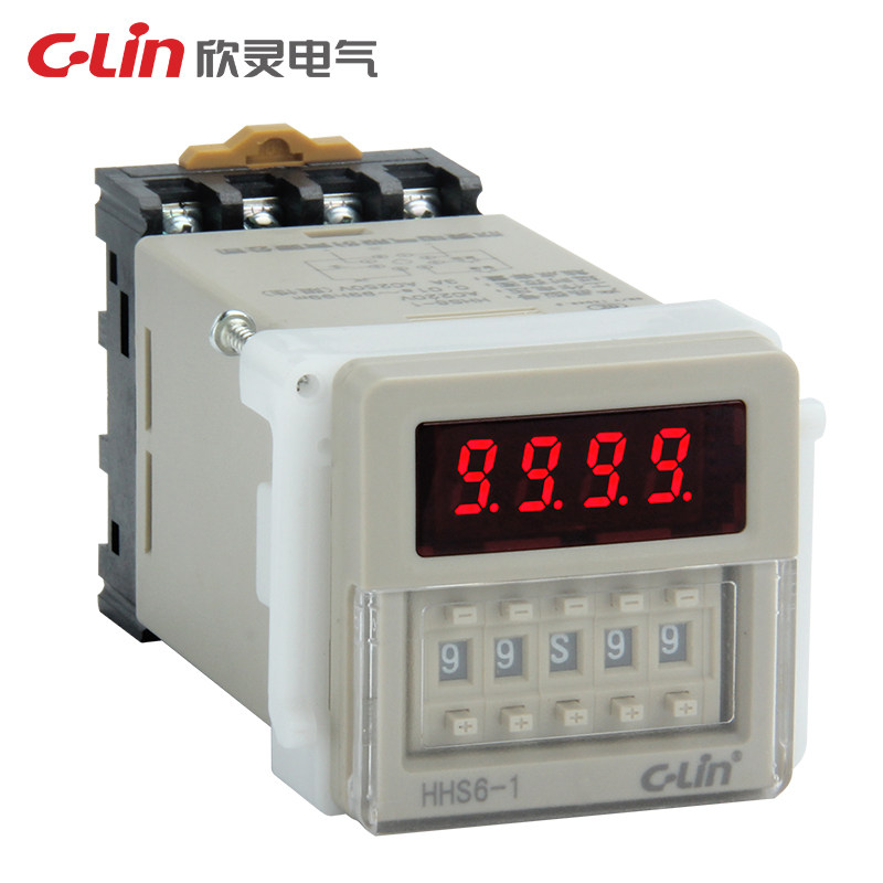 C-Lin Xinling digital delay relay HHS6-1 AC220V DC24V power delay with base