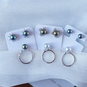 Saltwater tahitian cendolma pearls simple yi qing lou