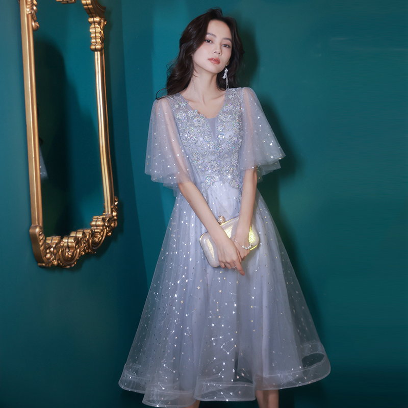 Plus Size Evening Dress for Women, Slimming and Tummy-Concealing, Suitable for Banquets, 100kg Extra Large Bridesmaid Dress, Summer