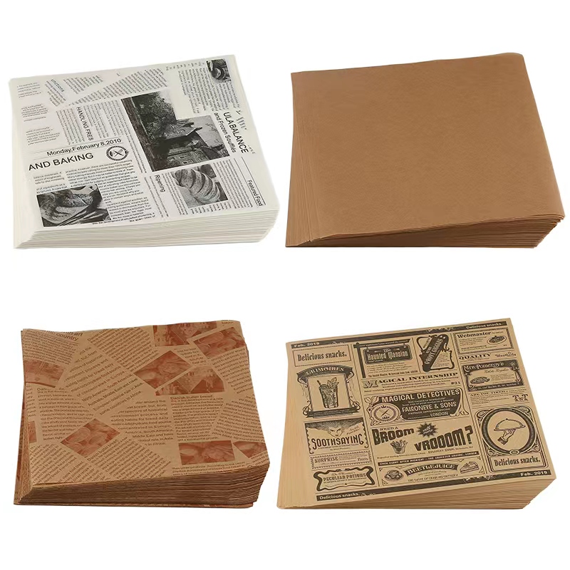 Greaseproof Paper Mat Suction Oil Paper Cow Leather Color Kitchen Special Food Insulation oil Grease Clothing Barbecue Fried Snack Pizza Cushion Pan Paper-Taobao