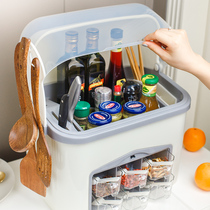 Oil and salt sauce vinegar seasoning Box Kitchen artifact combination set personality creative cute space saving vertical condiment box