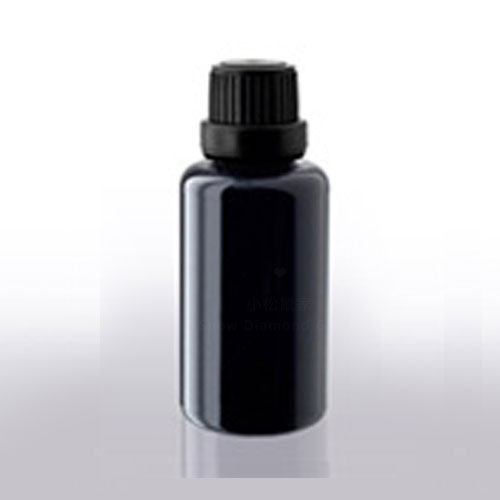 European imported black purple glass bottle essential oil bottle 30ml sub-packaging travel cosmetics with screw cap sleeve