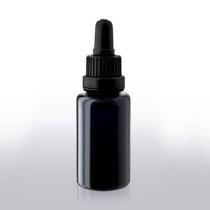 Imported black purple glass bottle essential oil bottle 20ml DIY split travel overthickness photophobic dropper cover sleeve