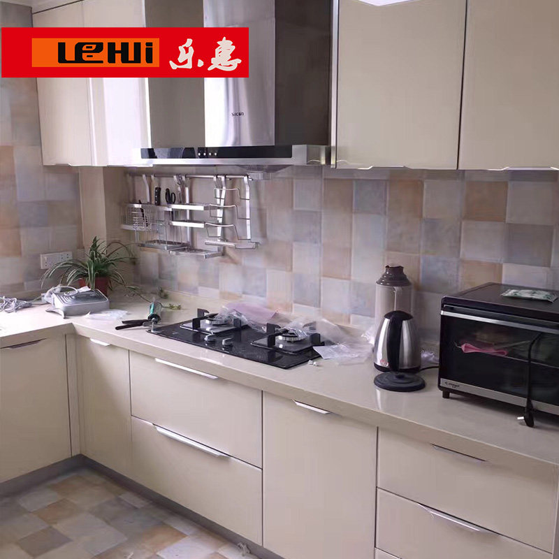 Hangzhou overall cabinet waterproof door hidden door of the crystal rigid door? Customized modern minimal cupboard quartz stone countertop