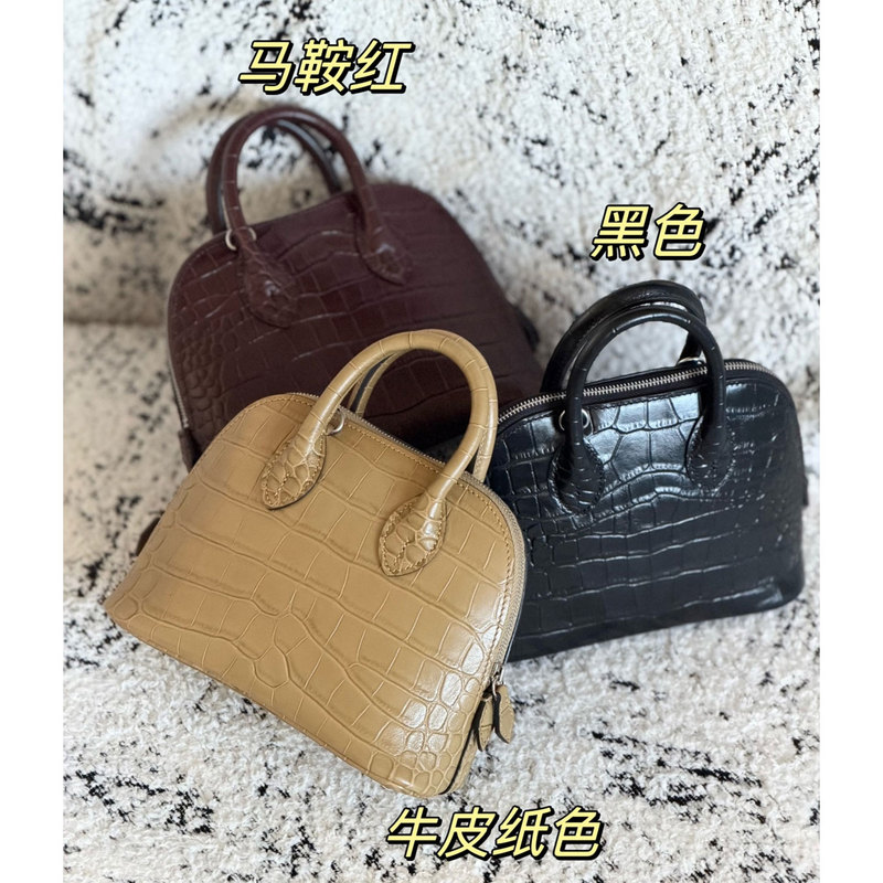 Women's Bag 2026 Summer Elegant and High-End Crocodile Pattern Cowhide Mini Shell Bag Shoulder Crossbody Bag Handbag
