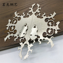 New Chinese white copper handle bookcase door accessories nickel plated television cabinet door shoe cabinet white copper hand handle