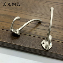 New Chinese Pure Copper Handle Brass Solid Copper Nickel-plated Nickel Hook Solid Wood Hook Manufacturer Direct Sales
