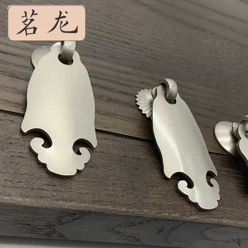 New Chinese pure copper handle modern simple and bright cabinet door drawer drawer handle Soda silver handle thicker