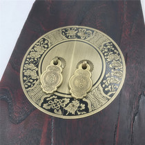 New Chinese imitation antique pure copper fu character single-hole handle wardrobe shoe cabinet door full bronze lettering handle rich and expensive garden handle