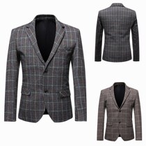 mens casual Suit autumn and winter foreign trade British Plaid slim Suit jacket men Suit jacket men Suit jacket men