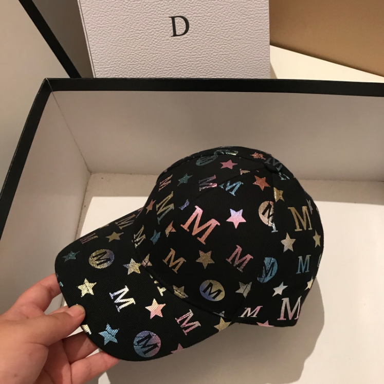 New Japanese graffiti letter baseball cap for women, versatile for both men and women, curved brim sun hat, casual and fashionable baseball cap detail image 8