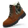 Winter labor insurance shoes cashmere cotton shoes Men's high tube cold non-slip steel Baotou anti-smashing anti-piercing work shoes Labor insurance boots