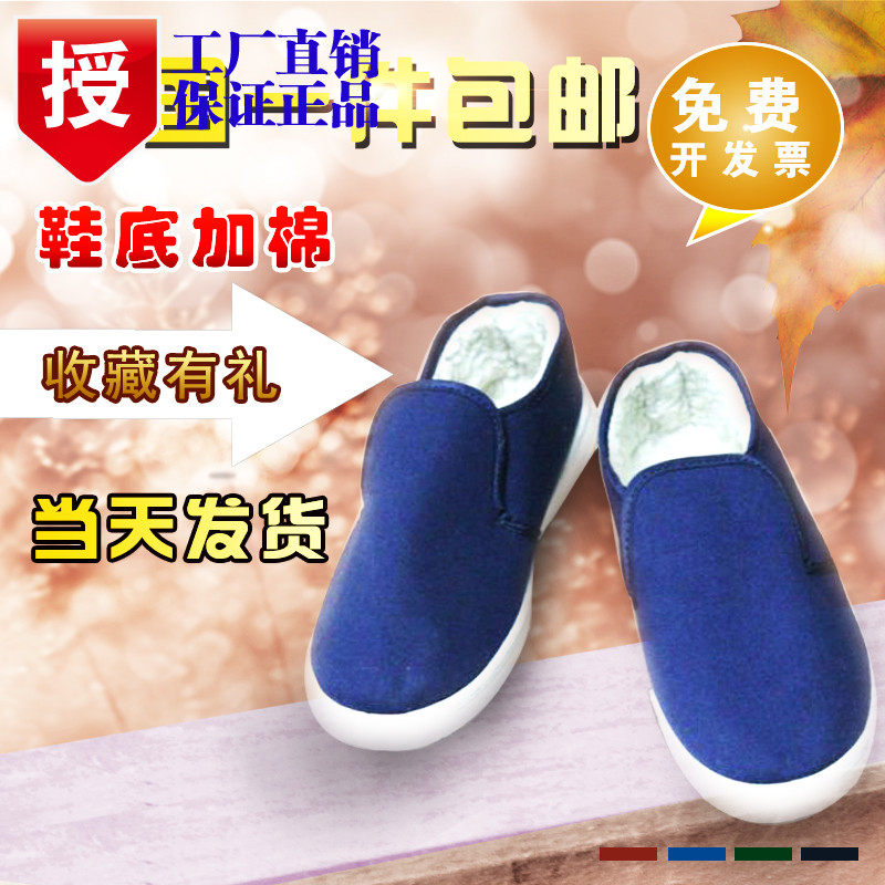 Anti-static cotton shoes dust-free shoes electronic factory work shoes white blue winter fleece thickening warm shoes