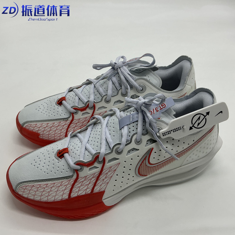 Nike Air Zoom Gt Cut3 White and Red Low-Top Shock-Absorbing Practical Basketball Shoes Dv2918-101 Nike Air Zoom Gt Cut3 White and Red Low-Top Shock-Absorbing Practical Basketball Shoes Dv2918-101