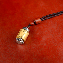 The new titanium steel lennon mantra pendant six-character mantra pendant Sanskrit scripture Buddhist honmei year mens and womens jewelry necklace