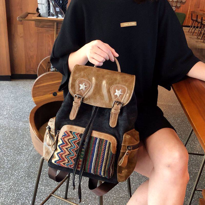 Backpack women's summer 2022 new trendy fashion light and versatile personality large-capacity backpack for travel and tourism