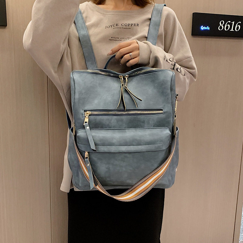 Backpack ladies summer travel travel special 2022 new trendy fashion all-match leather large-capacity backpack