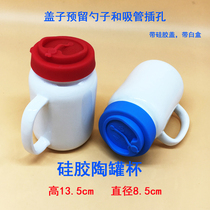 Thermal transfer cup diy custom supplies printed photo mug round handle silicone pottery pot color change cup wholesale