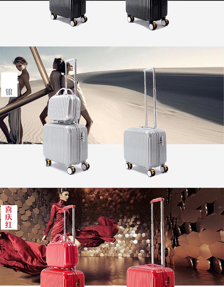 Mini xe đẩy trường hợp lên xuống bánh xe phổ biến 16 inch Túi hành lý 18 inch Phiên bản Hàn Quốc của vali vali hộp da nhỏ vali 20 inch