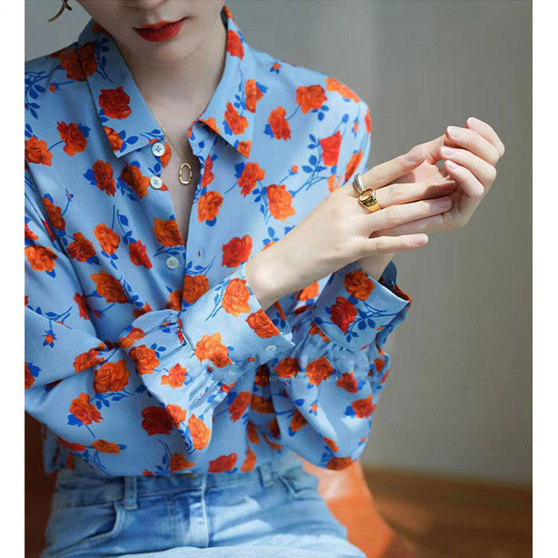 European Style Retro Long-Sleeved Shirt for Women 2026 New Spring, Autumn and Summer Fashionable Loose Printed Shirt European Style Retro Long-Sleeved Shirt for Women 2026 New Spring, Autumn and Summer Fashionable Loose Printed Shirt