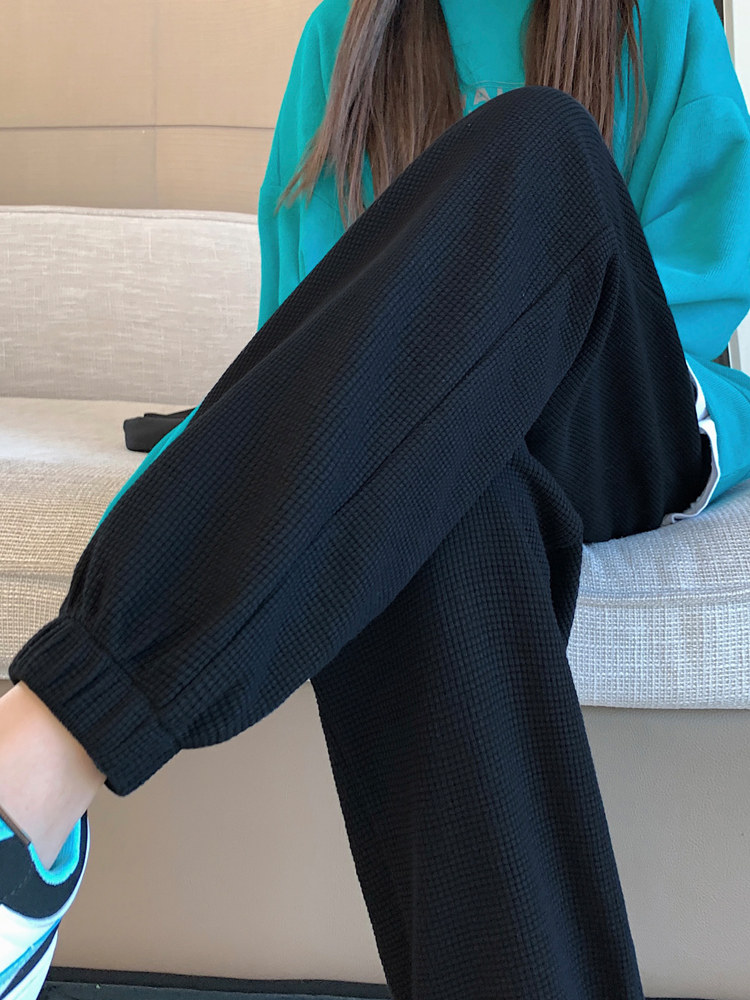 European Standing Gush Sports Pants Woman Great Size Autumn winter 2022 New small Pants Waffag Casual Pants