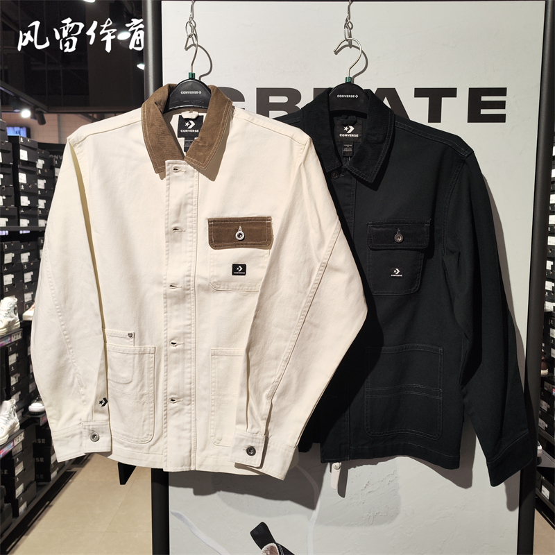 【Fenglei】Converse Autumn Men's and Women's Button Lapel Jacket Multi-Pocket Coat 10026550