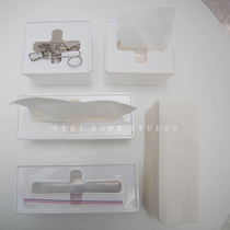 stay home Japanese cross storage box paper towel paper box kitchen plastic bag storage desktop drawer storage box