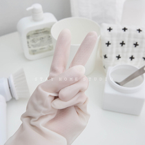 stay home small hand welfare poke unbreakable dishwashing rubber kitchen housework thin patch hand cleaning gloves