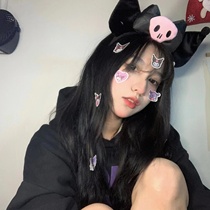 Brother Haonan takes a picture of the female Halloween headband Kuromi Melody mask headgear who is not confused