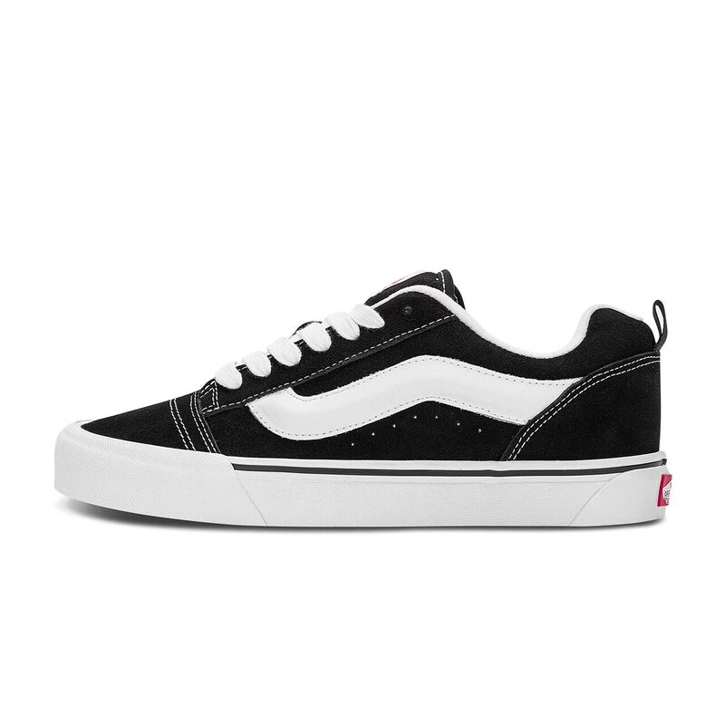 Vans Knu Skool Black and White Classic Retro Sneakers for Men and Women Trendy Casual Skate Shoes