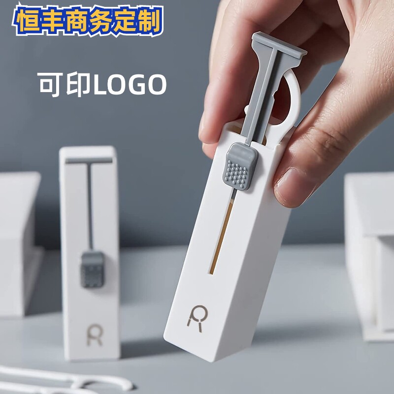 Outdoor portable 10-piece automatic floss box with printed LOGO and replacement of high-elastic cleaning floss sticks customized