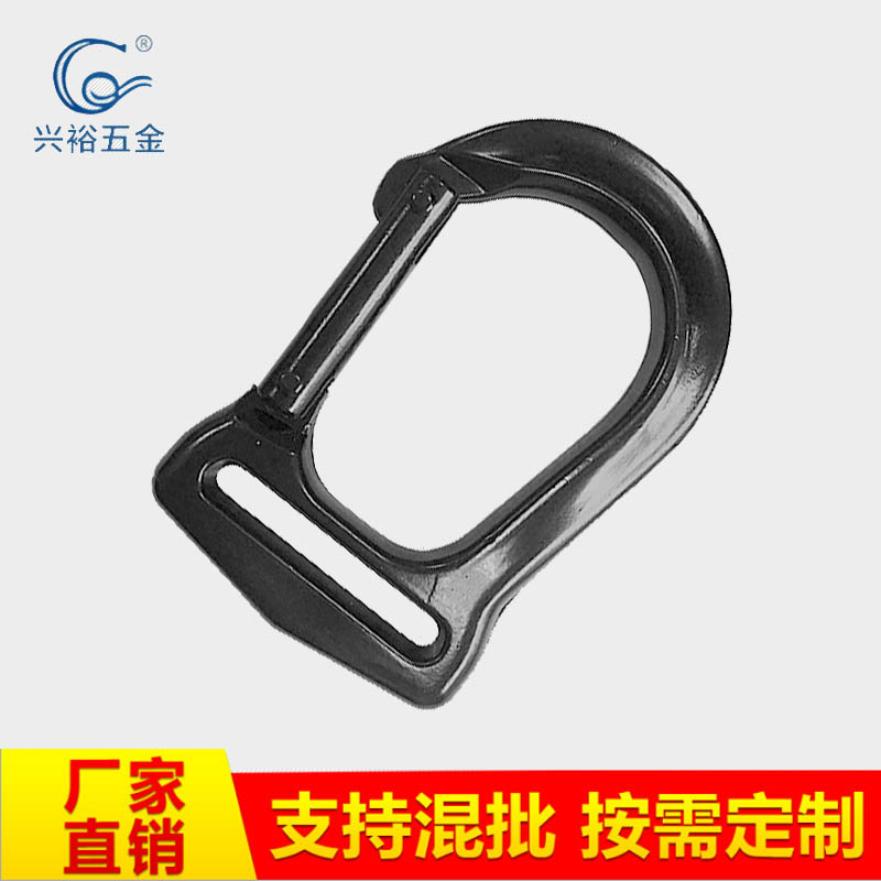 38MM zinc alloy TRC webbing hook luggage buckle Electrophoretic black safety buckle Fitness belt equipment accessories hook buckle