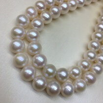 (Freshwater pearl 285) Near round section about 8 5-9 5mm freshwater AK pearl necklace semi-finished products