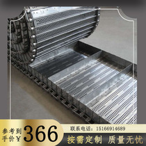 Supply punching plate chain conveyor plate chain cleaning and drying 201 with baffle stainless steel chain plate conveying net chain