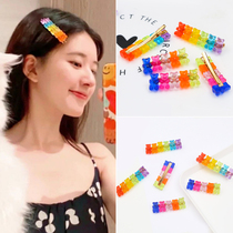 Zhao Lusi Same style gummy bear hairpin net red girl jelly hairpin bangs clip duckbill clip side clip hair accessories