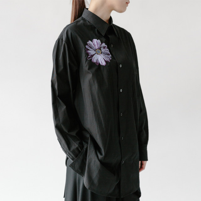 Yohji Yamamoto Yohji dark style Margaret dark embroidered ເສື້ອຍາວສໍາລັບຜູ້ຊາຍແລະແມ່ຍິງ