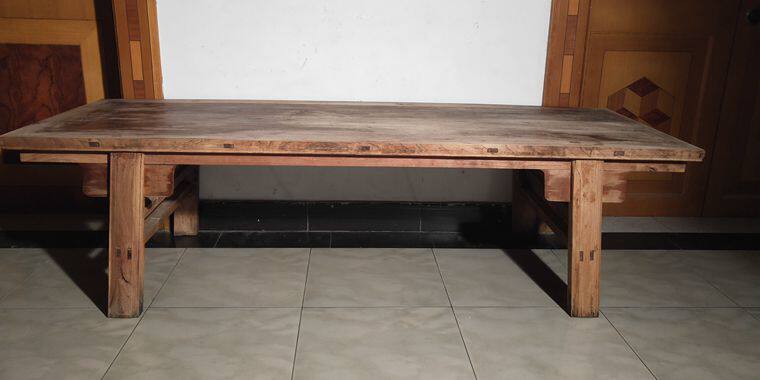 Beech wood strip case Ming and Qing Ming furniture can be made as tea desk painting Case Film and TV props collection-Taobao