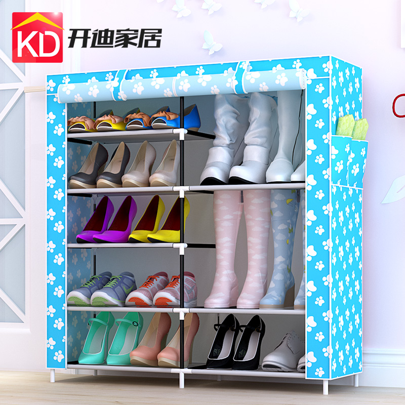 Open di Double arranged shoe cabinet large capacity assembled and assembled by a typical minimalist modern simple shoe rack long boot cabinet