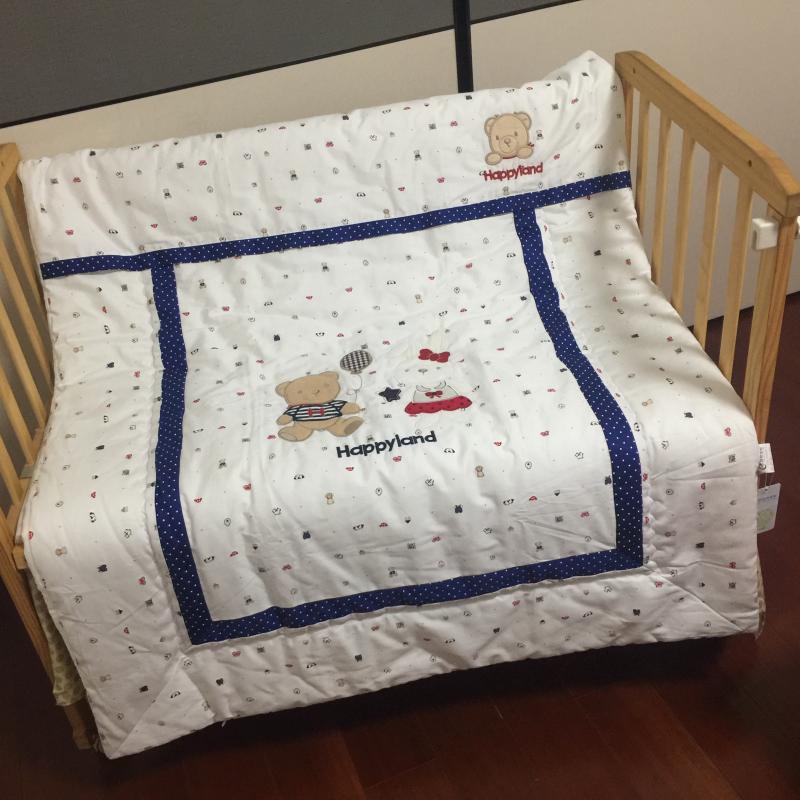 Baby cartoon air conditioning by spring and summer thin by pure cotton detachable autumn and winter thickened baby double bile four seasons universal primary and secondary quilt
