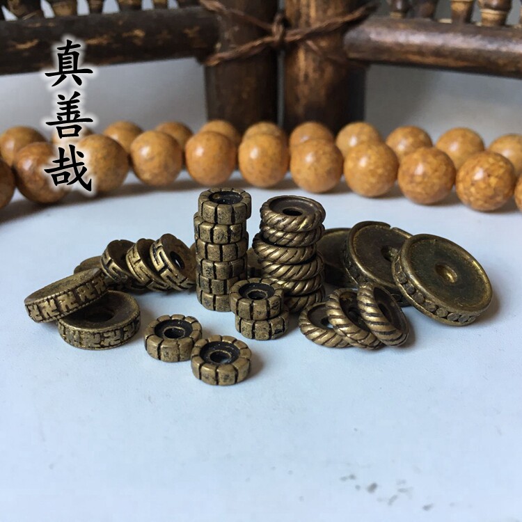 9 Pop Retro Pure Bronze Brass Sepal Beads Back Tatpolo Sepc Dei Beads Hide Buddha Beads Candida DIY Vin Play Handstring Accessories