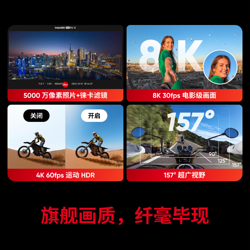 Shadowstone Insta360 Acepro2 Action Camera Street Photography Kit Vlog Cycling Anti-Shake Camera Recorder