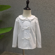 South Korean child clothing danso special cabinet spring new girl doll collar long sleeve shirt white shirt baby