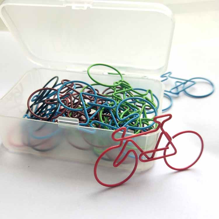 Color bicycle paper clip color paper clip pin black paper clip cartoon paper clip creative paper clip