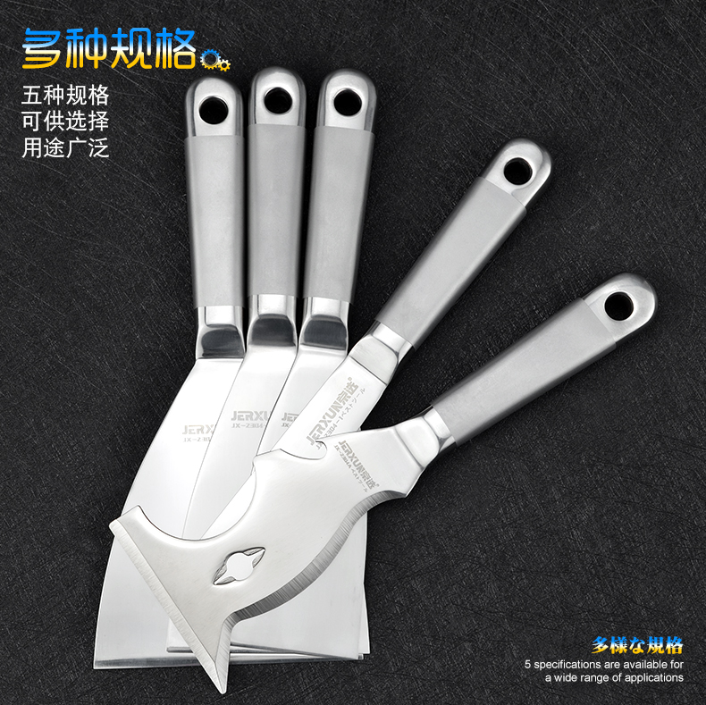 BOE STAINLESS STEEL OIL ASH KNIFE SHOVEL KNIFE FURNISHING THICKENED SHOVEL CLEAN KNIFE BATCH EARTH KNIFE SCRAPER TOOL MULTIFUNCTIONAL KNIFE