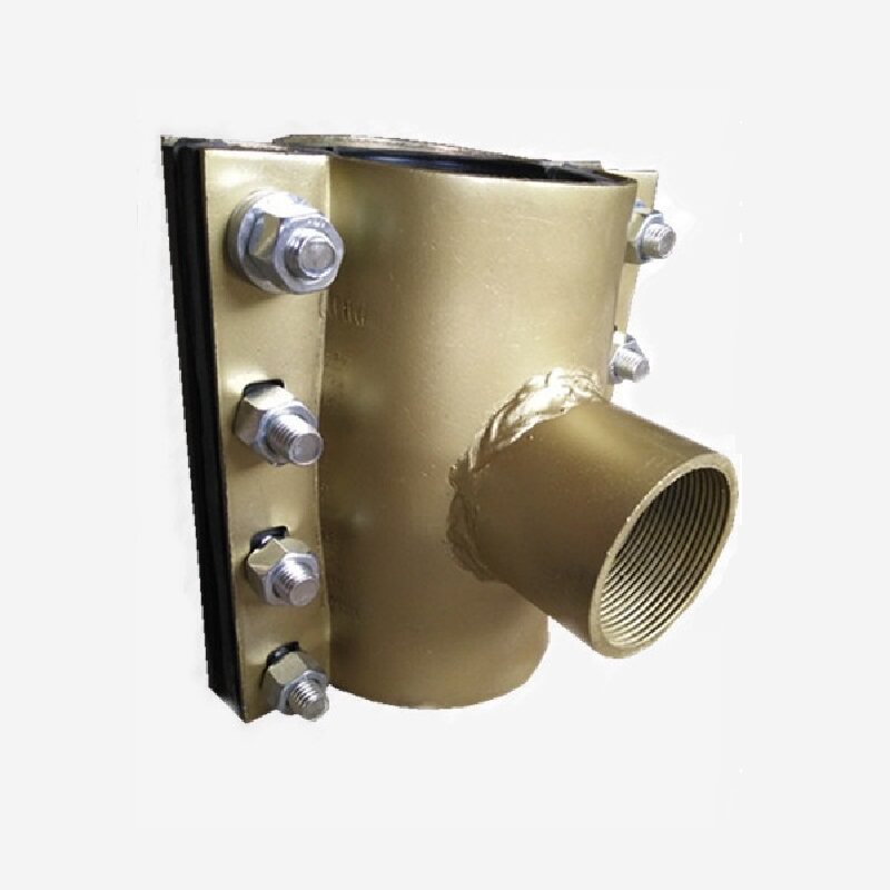 New steel Haff section water plug plug quick connector DN65-100 with wire mouth clamping three-way hoop