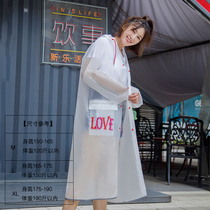 Hiking fashion transparent long full body protective raincoat coat women waterproof portable cute concert outdoor travel