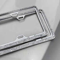 New traffic regulations Diamond license plate frame high-grade diamond license plate frame Crystal license plate frame with drill car license plate bracket