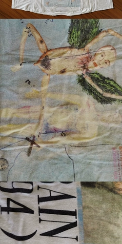 Индивидуальный VTG Retro Rock Short -sleeved Kurt Non -FearOfgod сделал старую воду, промывая воду в конце апреля